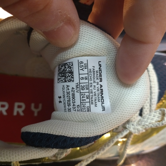 Kids Athletic Sneakers - Gold & Navy - Picture 3 of 7